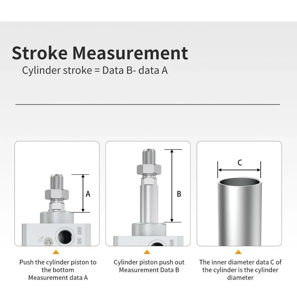 SC100-200 Pneumatic Air Cylinder 100mm Bore 200mm Stroke Double Acting Aluminum
